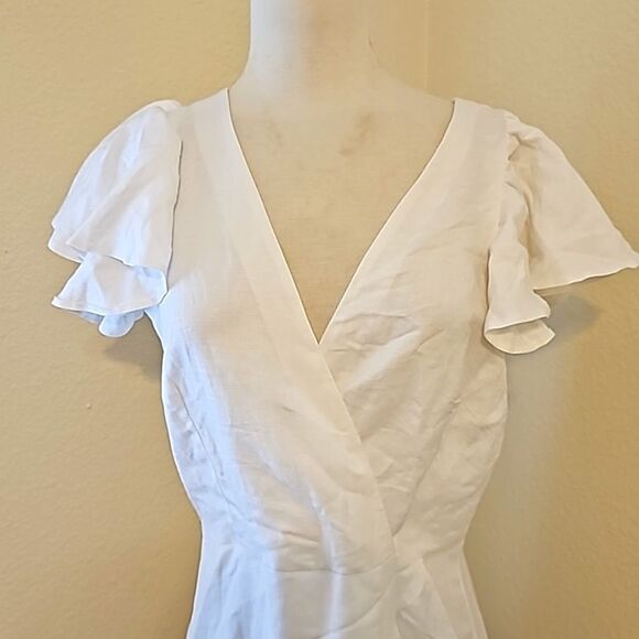 REVES RUFFLE DRESS SIZE MEDIUM - Picture 3 of 11